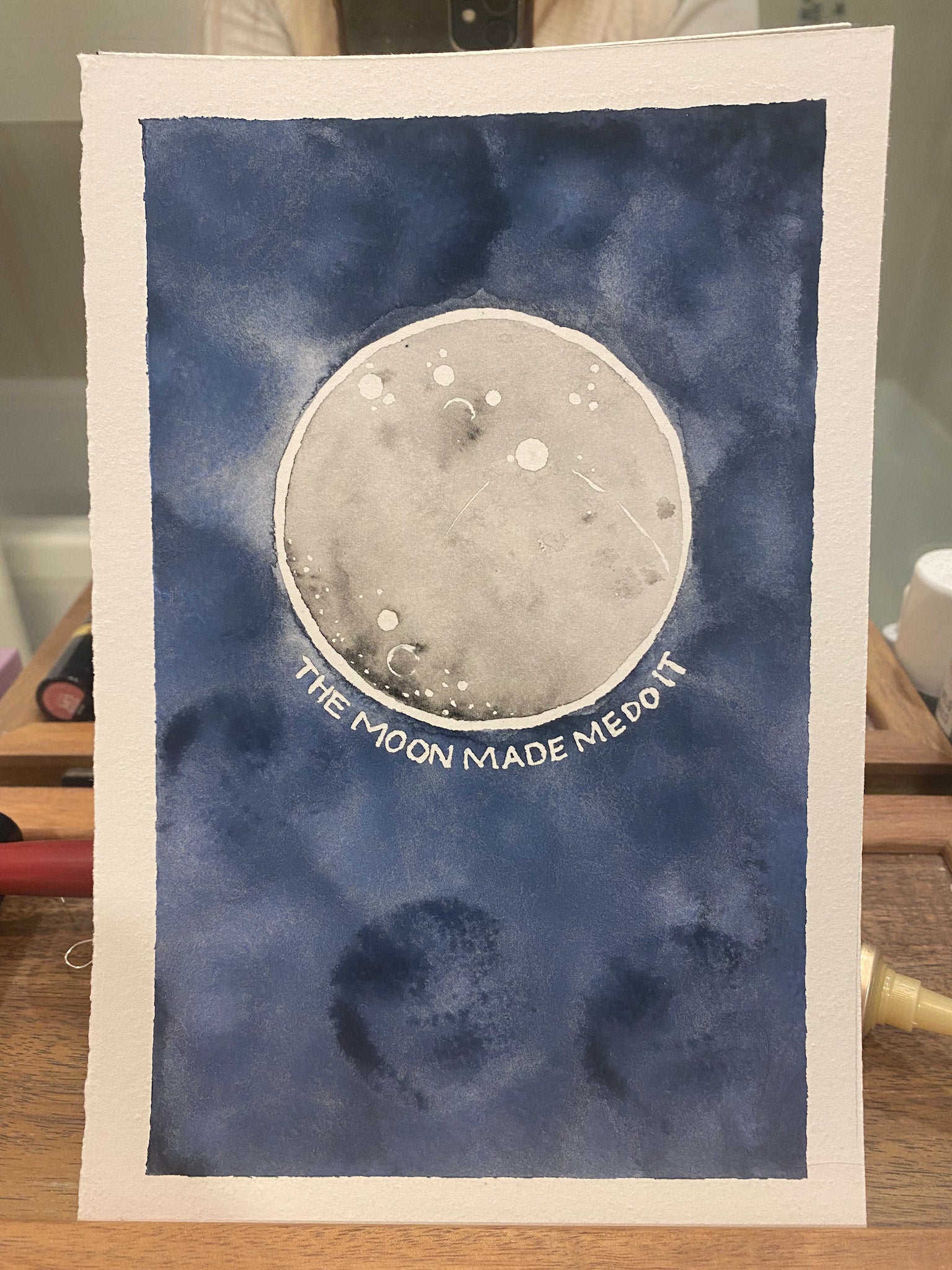 The Moon Made Me Greeting Card